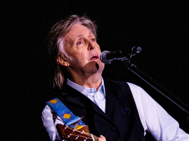<p>Getting back: McCartney on stage at Glastonbury</p>