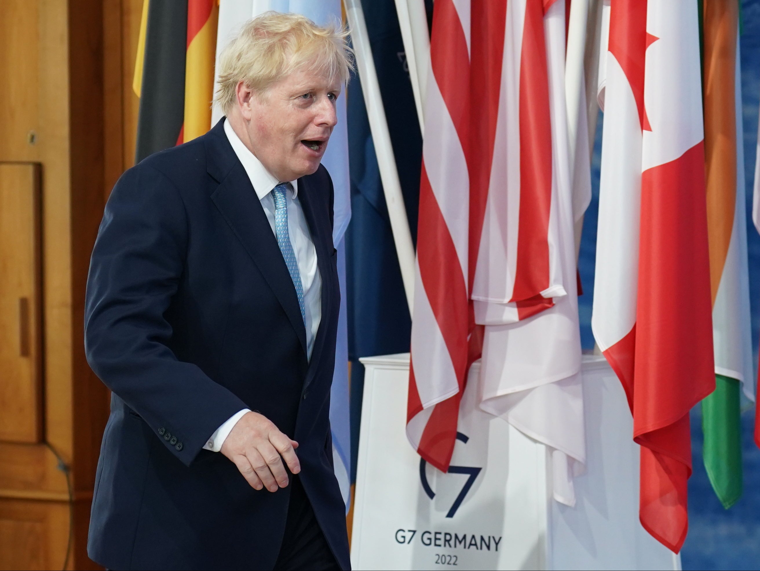 Boris Johnson arrives in Bavaria for G7 summit