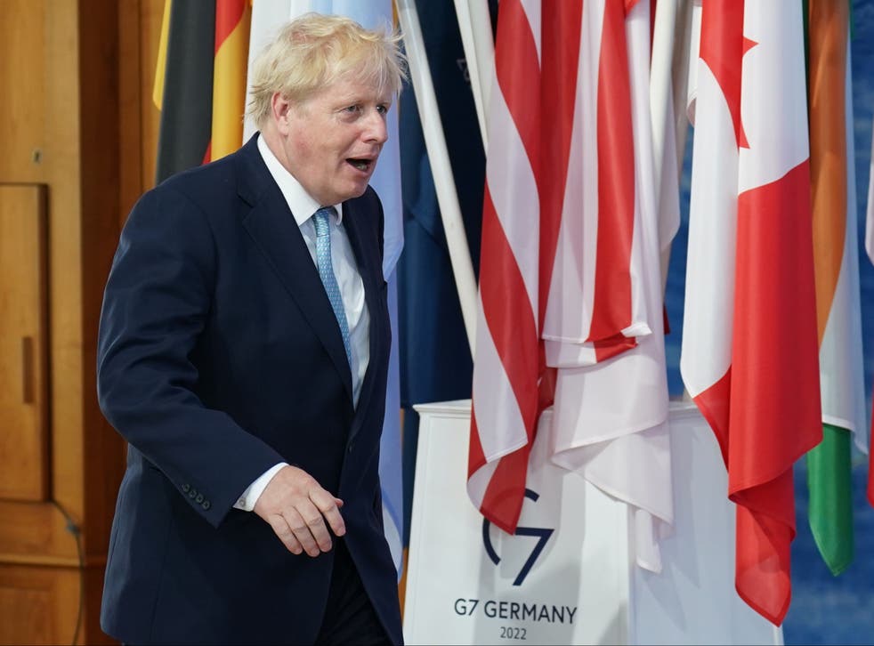 <p>Boris Johnson arrives in Bavaria for G7 summit</p>