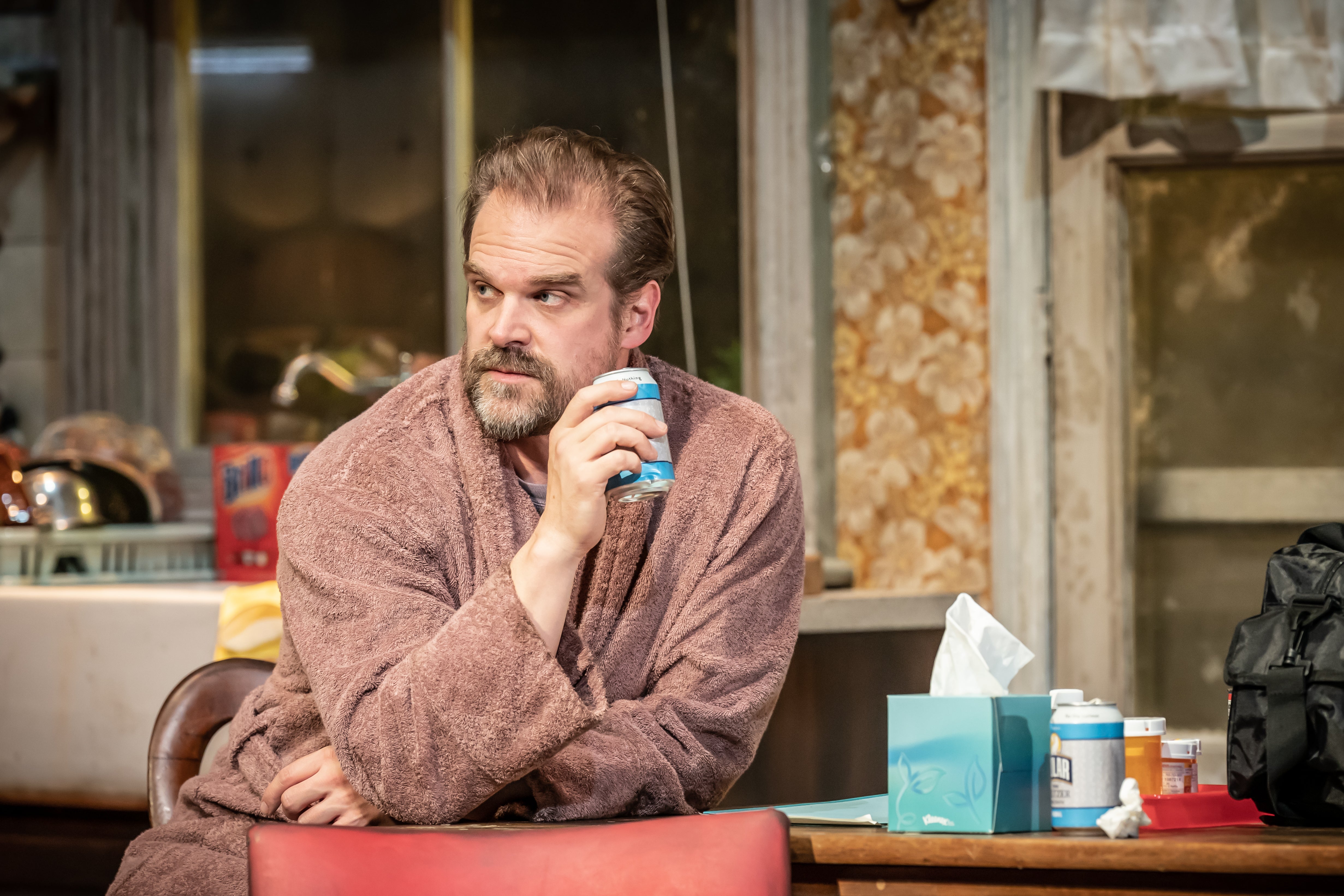 David Harbour as put-upon son Michael in ‘Mad House'