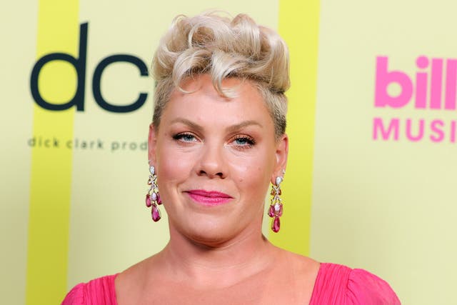 <p>Pink pictured in 2021</p>