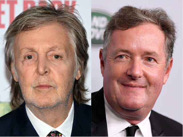 Paul McCartney y Piers Morgan