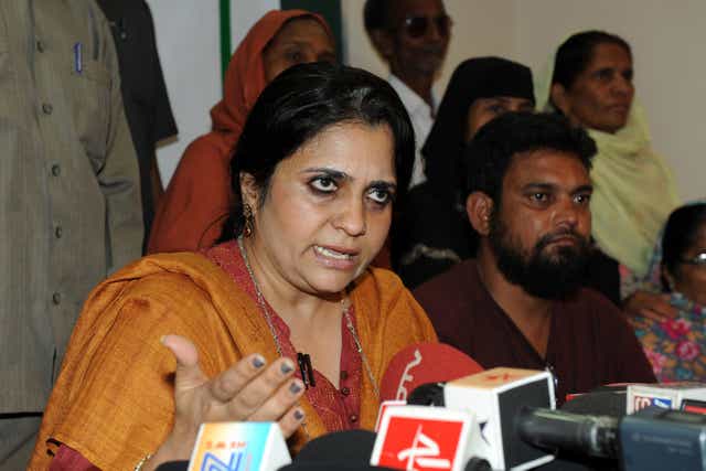 <p>Teesta Setalvad, 60, faces several charges, including giving or fabricating false evidence, false charge of offence made to injure and forgery for the pupose of cheating</p>