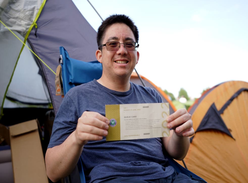 Brent Pham, from California, was the first in the queue (Zac Goodwin/PA)