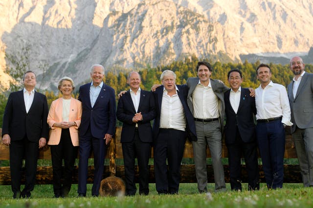 <p>The G7 leaders in Germany </p>