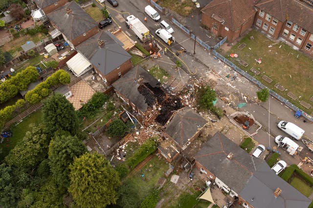 The scene in Dulwich Road, Kingstanding, where a man suffered life-threatening injuries after an explosion (Joe Giddens/PA)