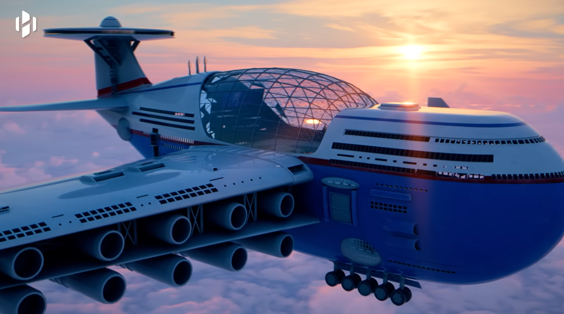 CGI designs for the Sky Cruise ‘floating hotel'