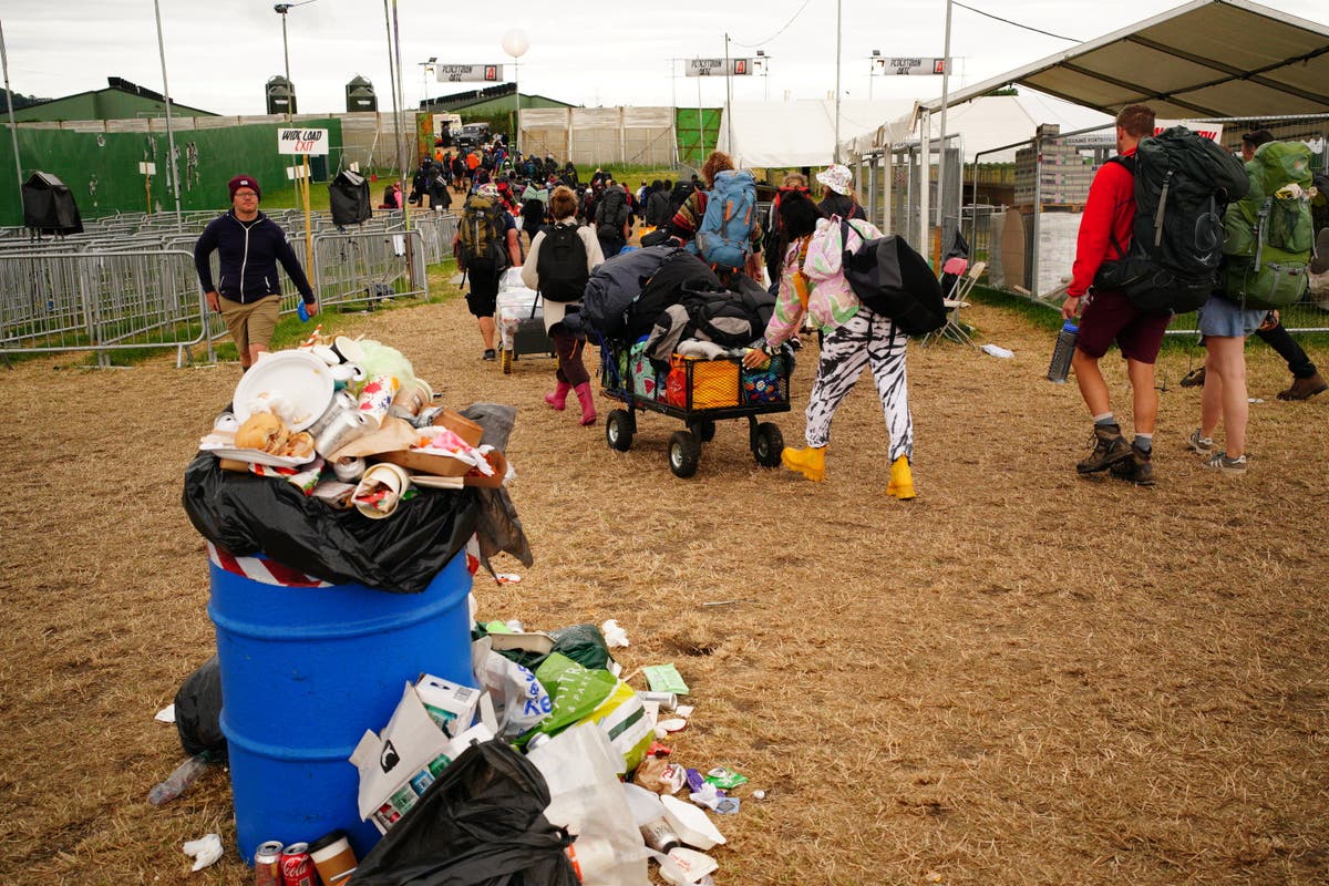 In Pictures: Glastonbury clean-up returns festival site to farm