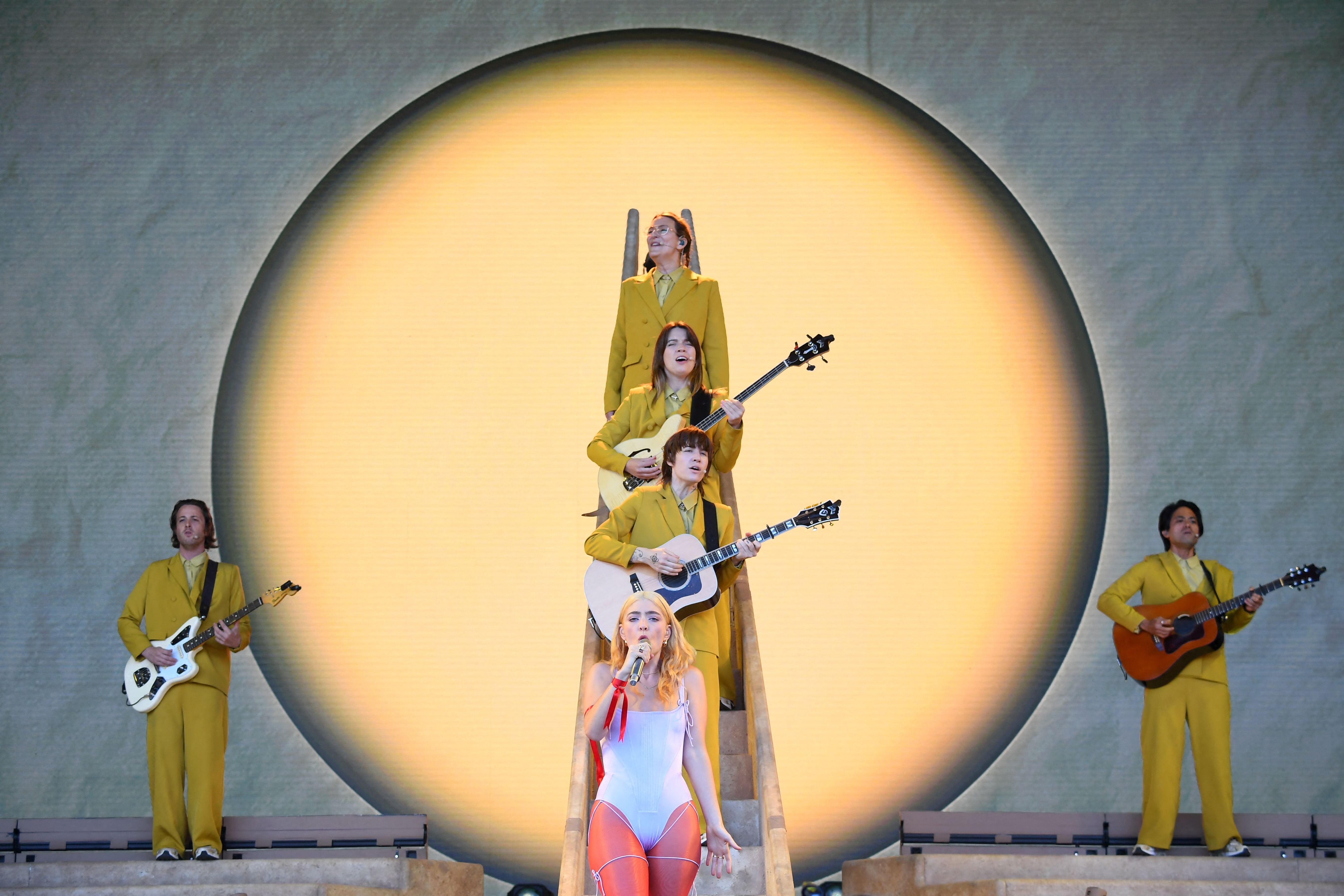 New Zealand singer Lorde performs on the Pyramid Stage