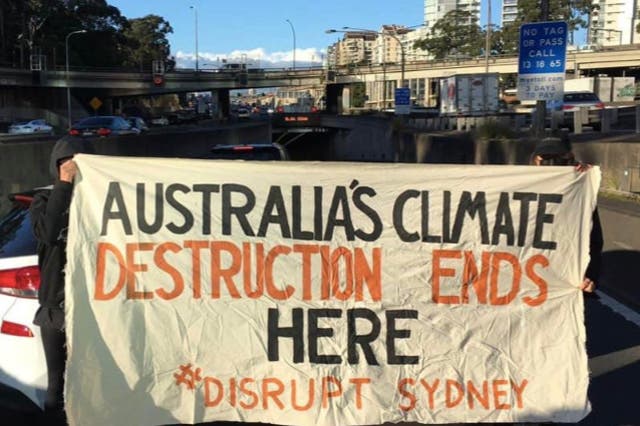 <p>Climate activists ‘disrupted’ parts of Sydney on Monday during rush-hour traffic</p>