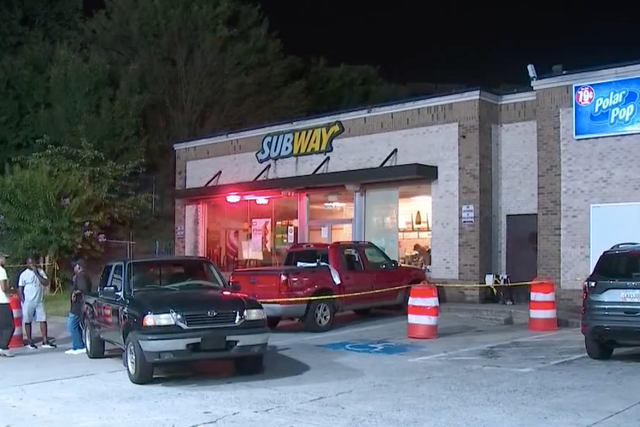<p>Atlanta police say the Subway shooting happened at around 6:30pm at a store located at a gas station on Northside Drive Southwest in the city’s downtown</p>