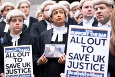 Criminal barristers strike 2022: Disruption across UK as staff take action over legal aid funding