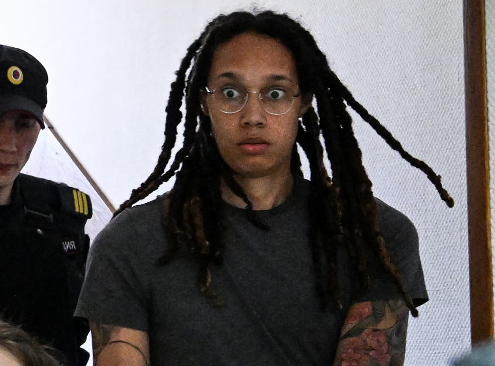 Brittney Griner Appears In Russian Court In Shackles As Trial Start Date Announced The Independent