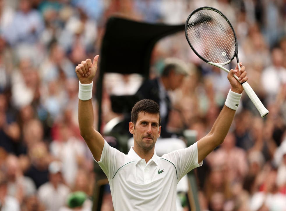 <p>Djokovic is aiming to win a fourth consecutive Wimbledon title  </p>