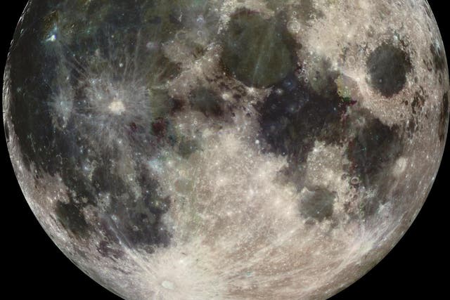 <p>The Moon as seen by Nasa’s Galileo spacecraft</p>