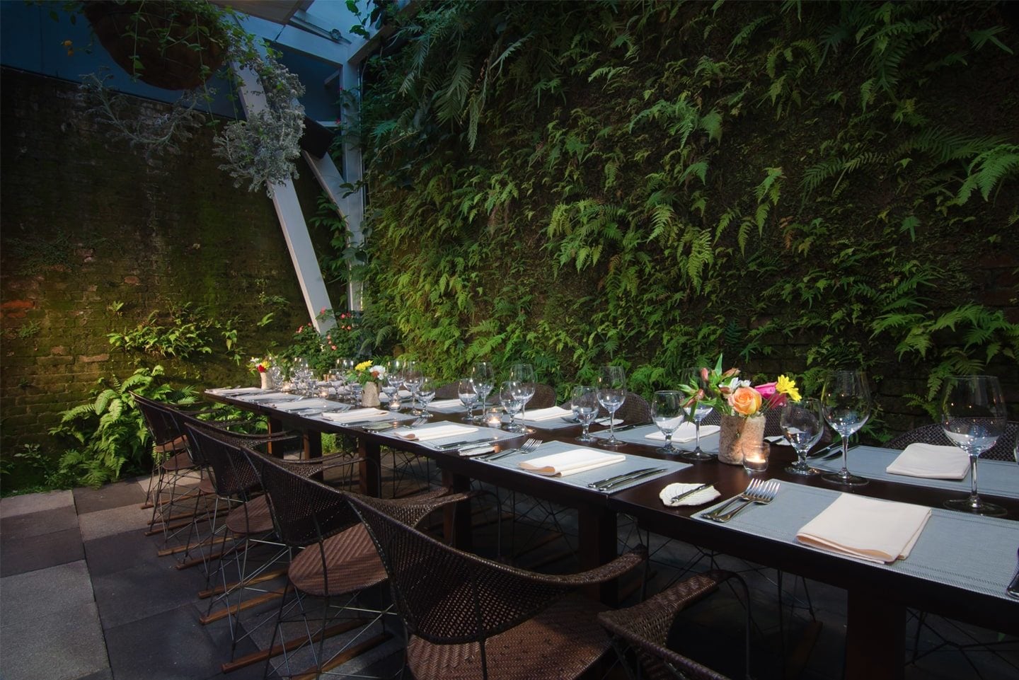 Outdoor dining at Silvestre