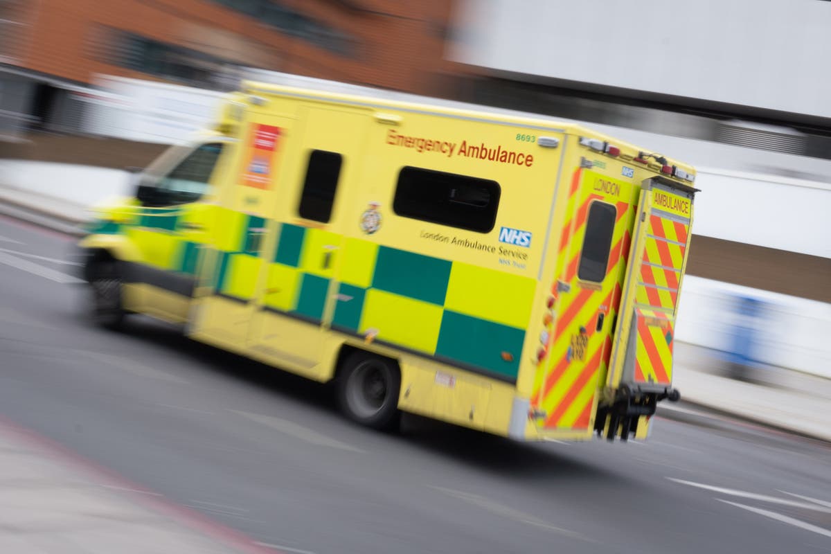 NHS Ambulance. Ambulance arrive