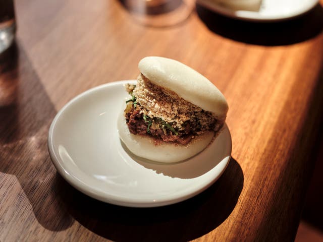<p>Erchen Chang’s braised pork gua bao features in all of her restaurants </p>