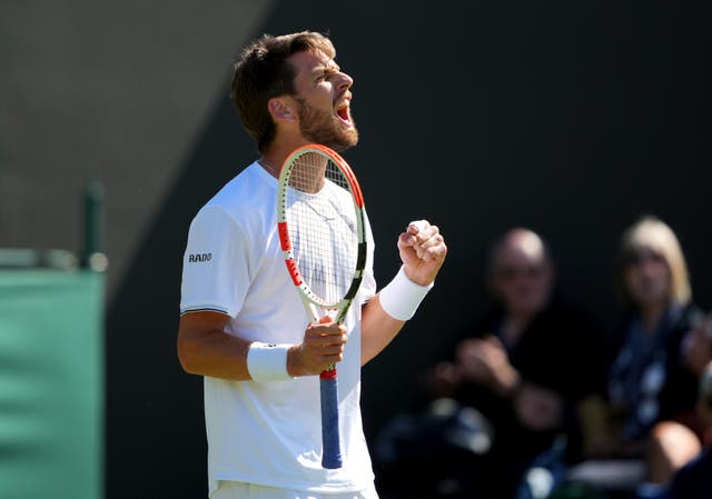 Cameron Norrie celebrates victory over Pablo Andujar (Zac Goodwin/PA)