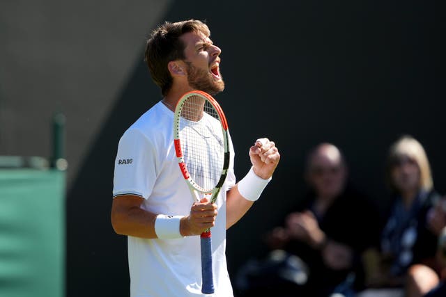 Cameron Norrie celebrates victory over Pablo Andujar (Zac Goodwin/PA)