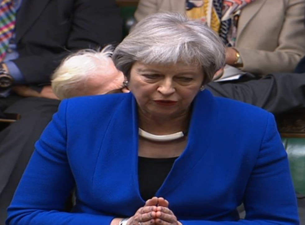 Former Prime Minister Theresa May delivered a withering assessment of the Northern Ireland Protocol Bill (House of Commons/PA)