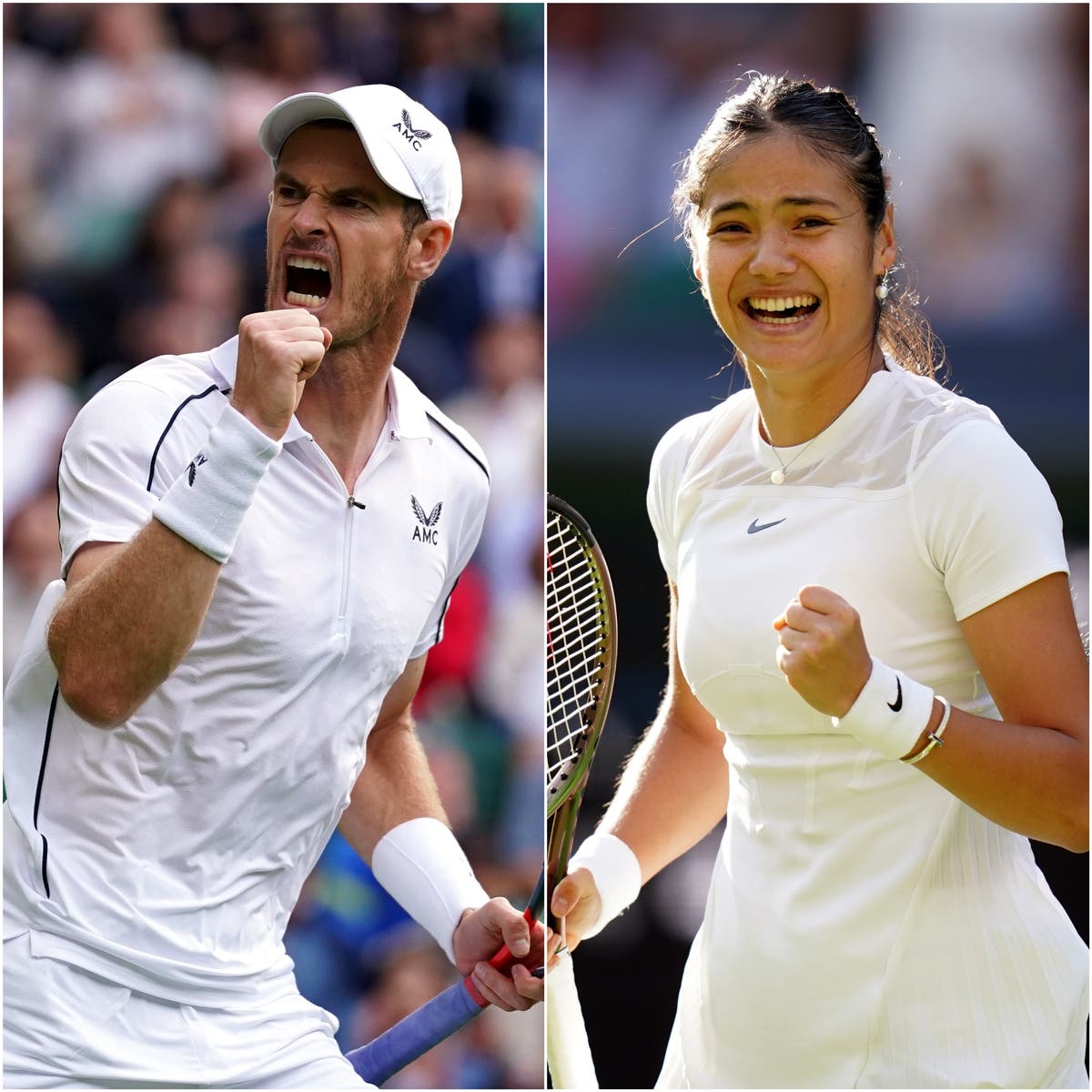 Emma Raducanu and Andy Murray both start Wimbledon with Centre Court victories