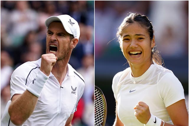 Andy Murray and Emma Raducanu both recorded first-round victories (Adam Davy/PA)