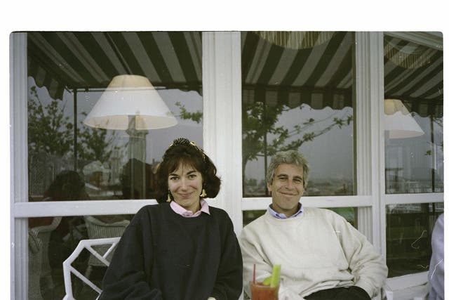 Undated handout file photo issued by US Department of Justice of Ghislaine Maxwell with Jeffrey Epstein, which has been shown to the court during the sex trafficking trial of Maxwell in the Southern District of New York. British socialite Ghislaine Maxwell has been convicted of helping American financier Jeffrey Epstein sexually abuse teenage girls. (US Department of Justice/PA)