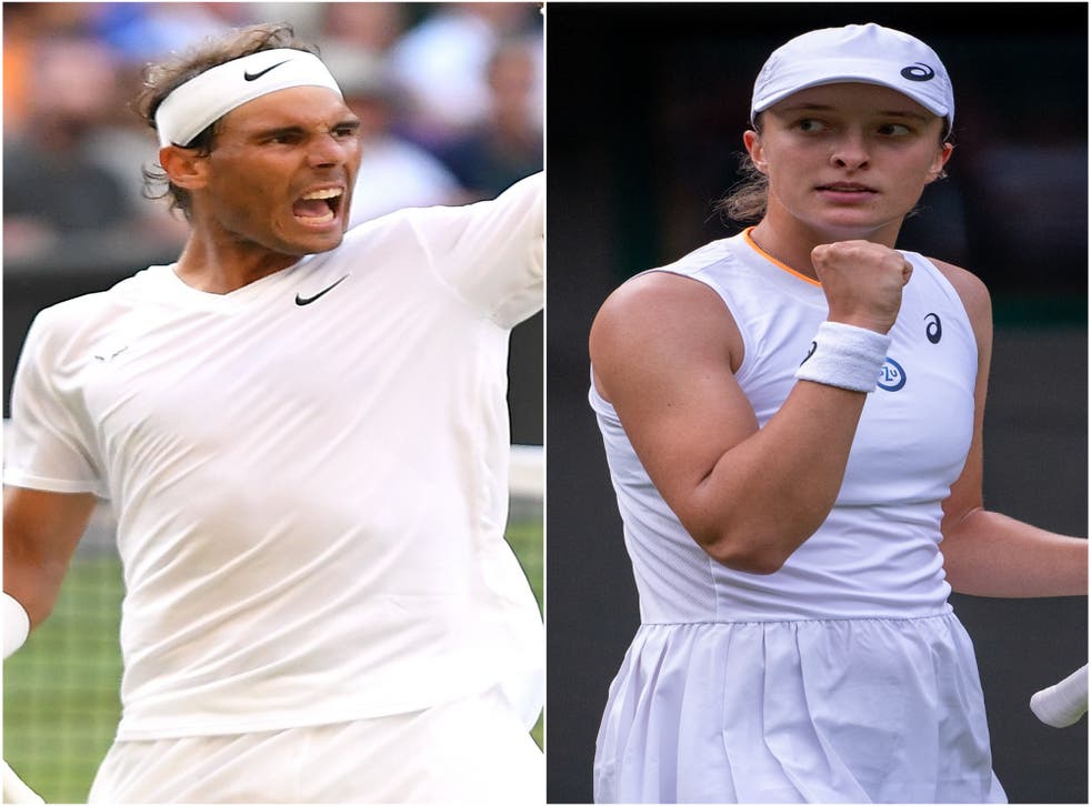 Rafael Nadal and Iga Swiatek will be in Wimbledon action on Centre Court on Tuesday (Victoria Jones/Ben Solomon/PA)