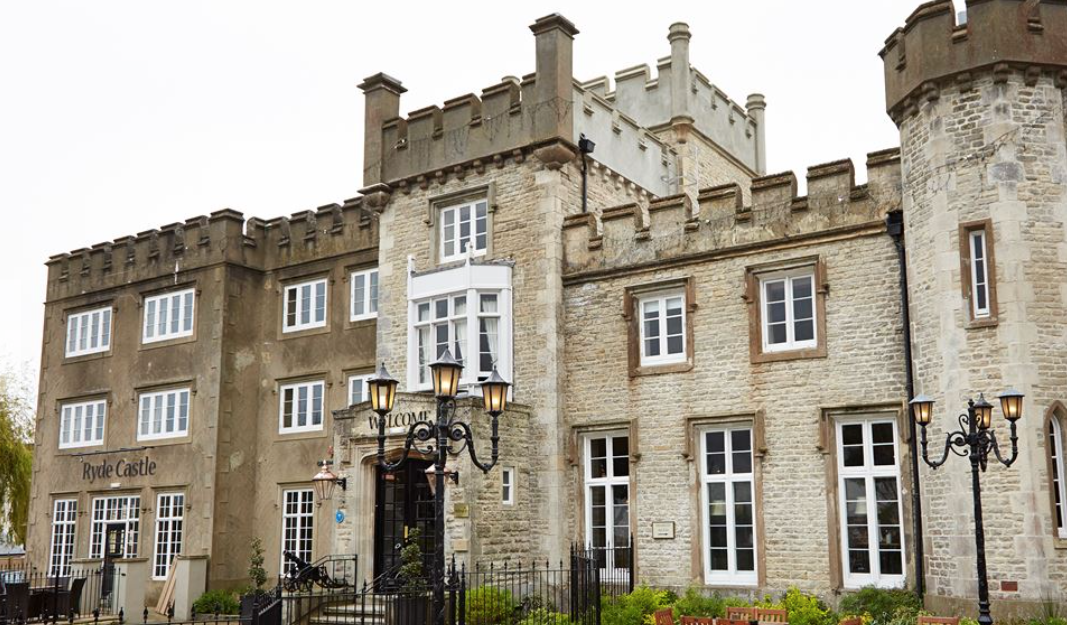 Ryde Castle is a luxurious (but affordable) option, with chandeliers in every room