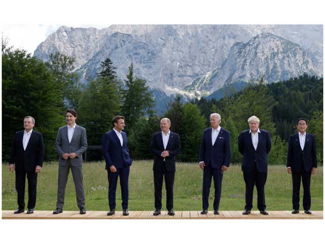<p>World leaders at the G7 Summit</p>