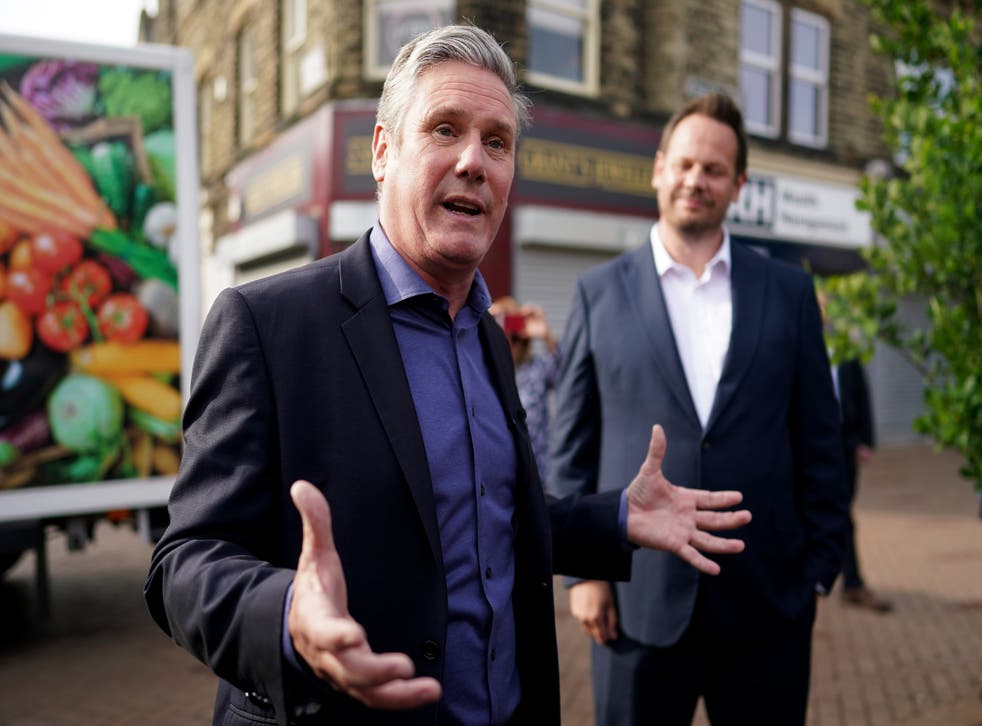 <p> Keir Starmer at a press conference following Labour’s Wakefield by-election win on June 24, 2022 </p>