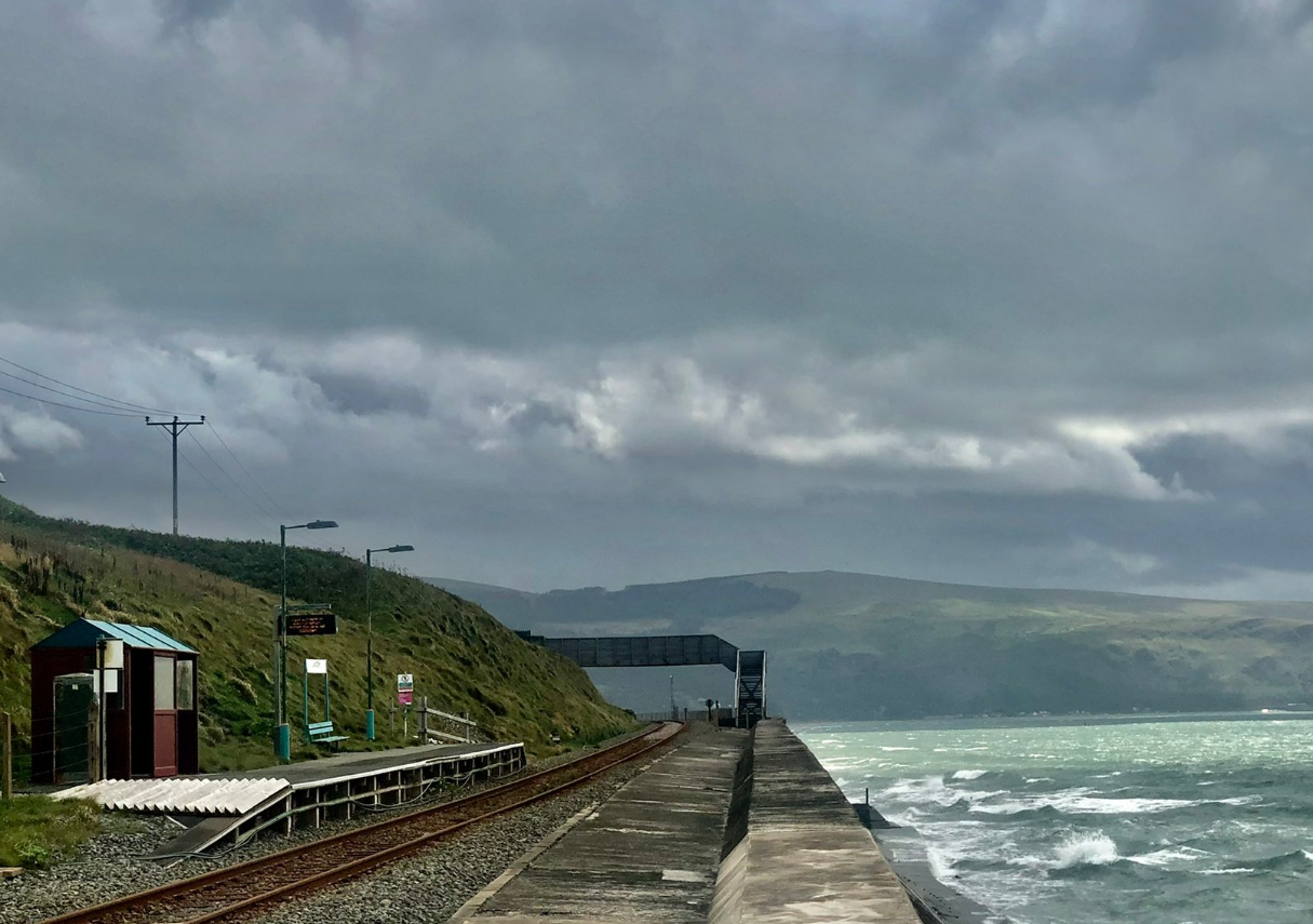 Llanaber station on the Welsh coast