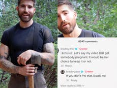 Popular TikTok ‘lumberjack’ praised after sharing pro-choice stance on abortion: ‘Thank you for this’