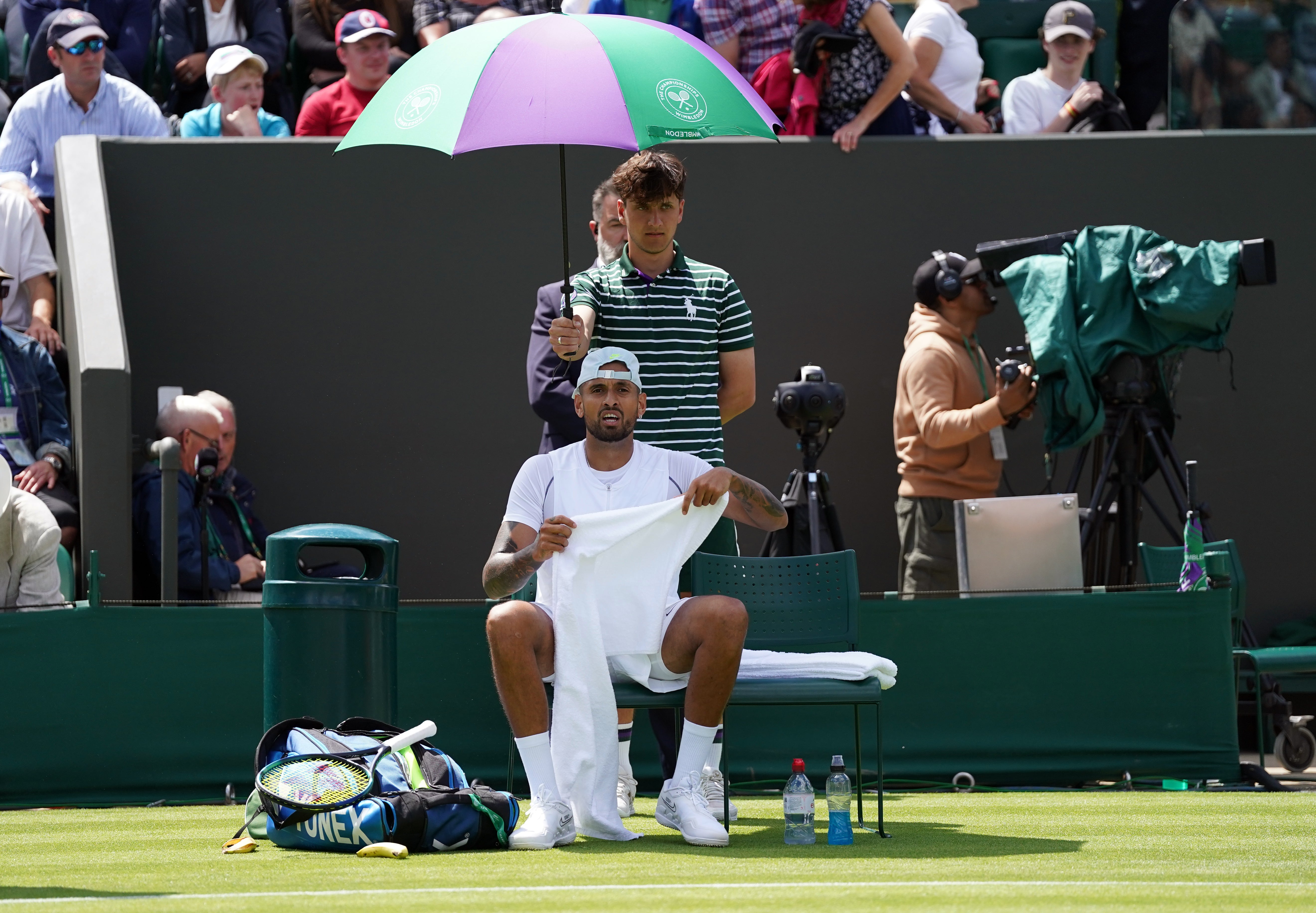 Wimbledon 2022 Nick Kyrgios clashes with fans in five-set win over British wild card Paul Jubb The Independent