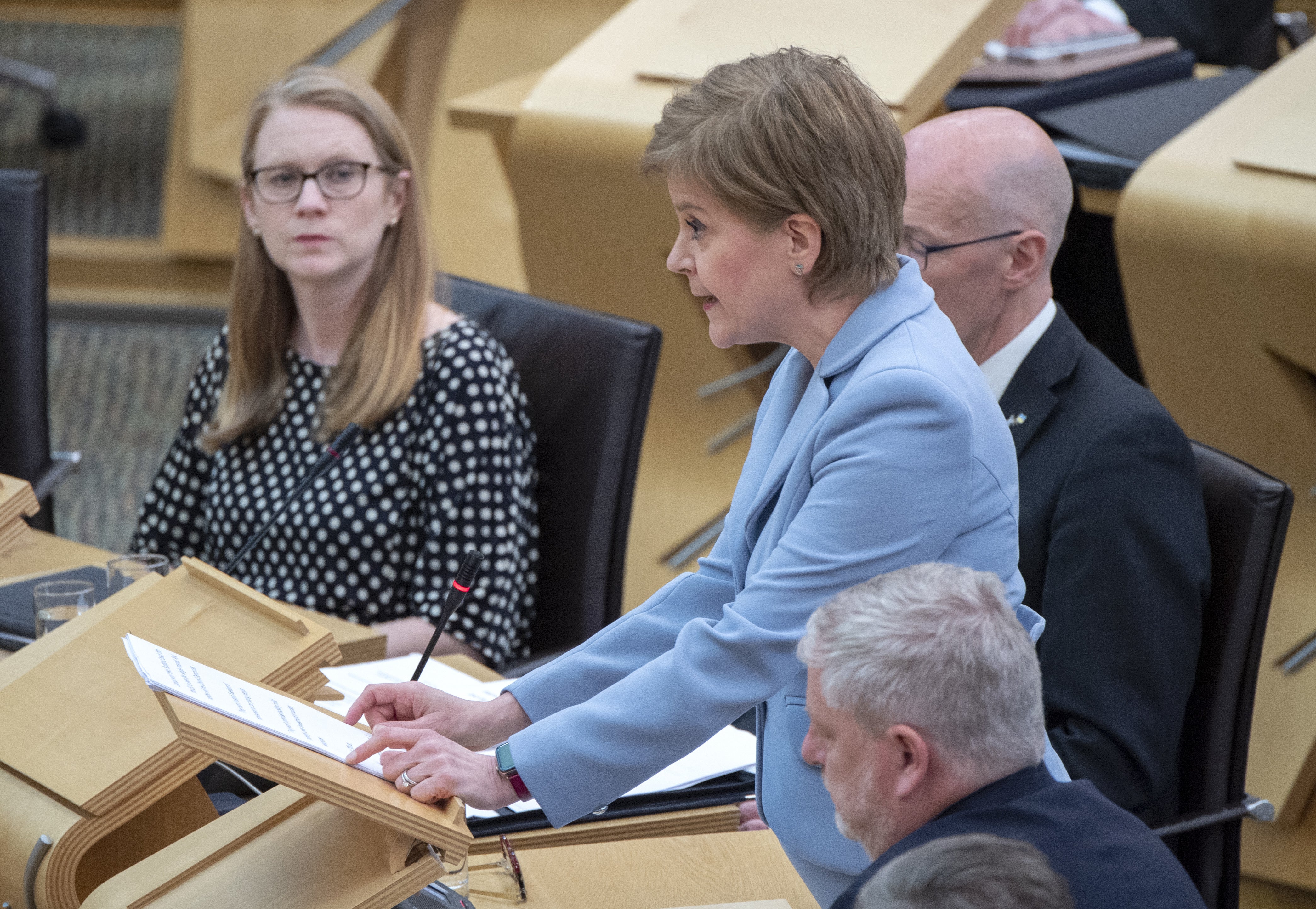 First Minister Nicola Sturgeon set out plans to hold a second Scottish independence referendum on October 19 2023 (Lesley Martin/PA)