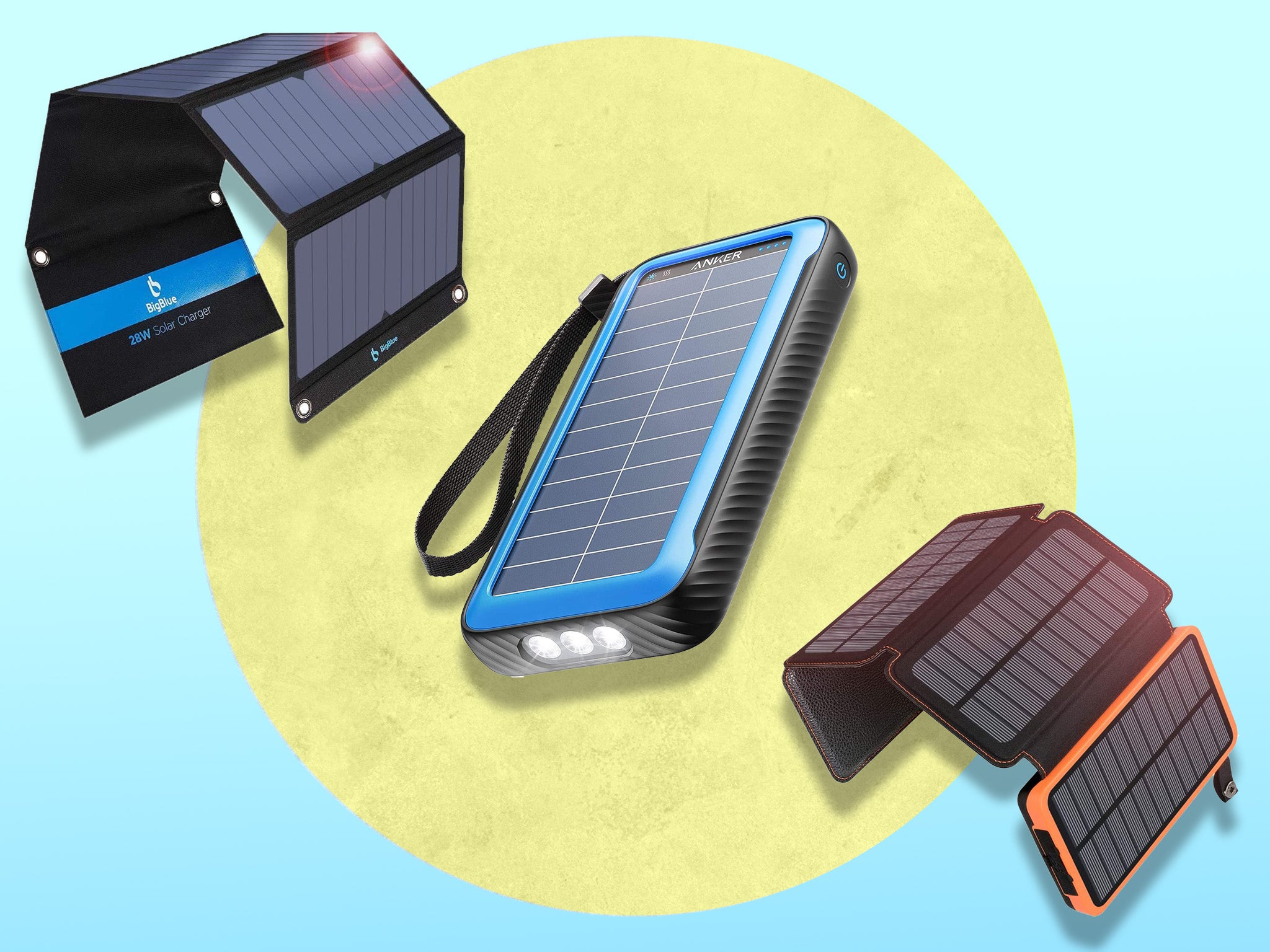 Solar Portapow Portable 15W Solar Charger Solar Power Battery Pack 