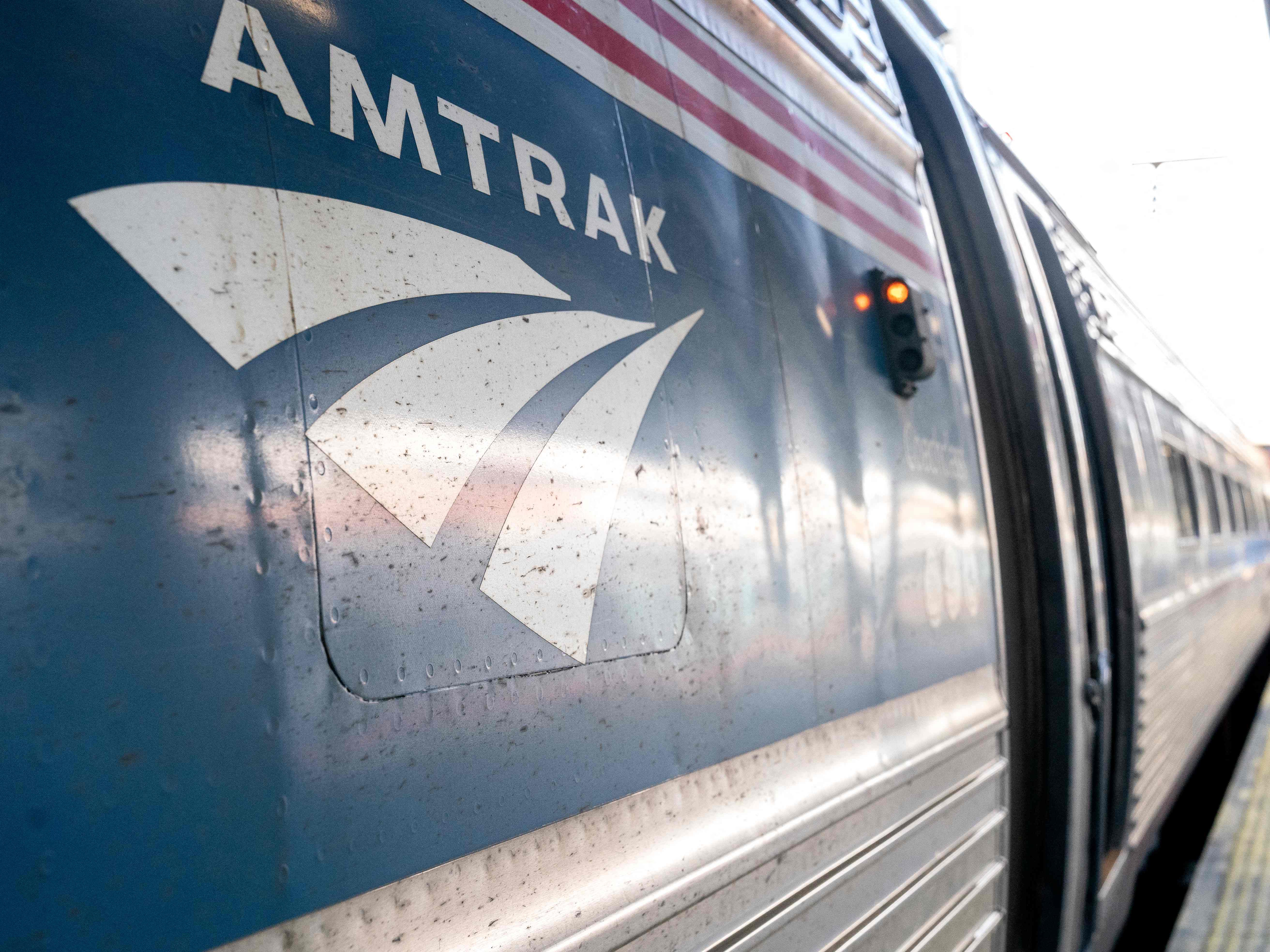 An Amtrak train in Washington DC