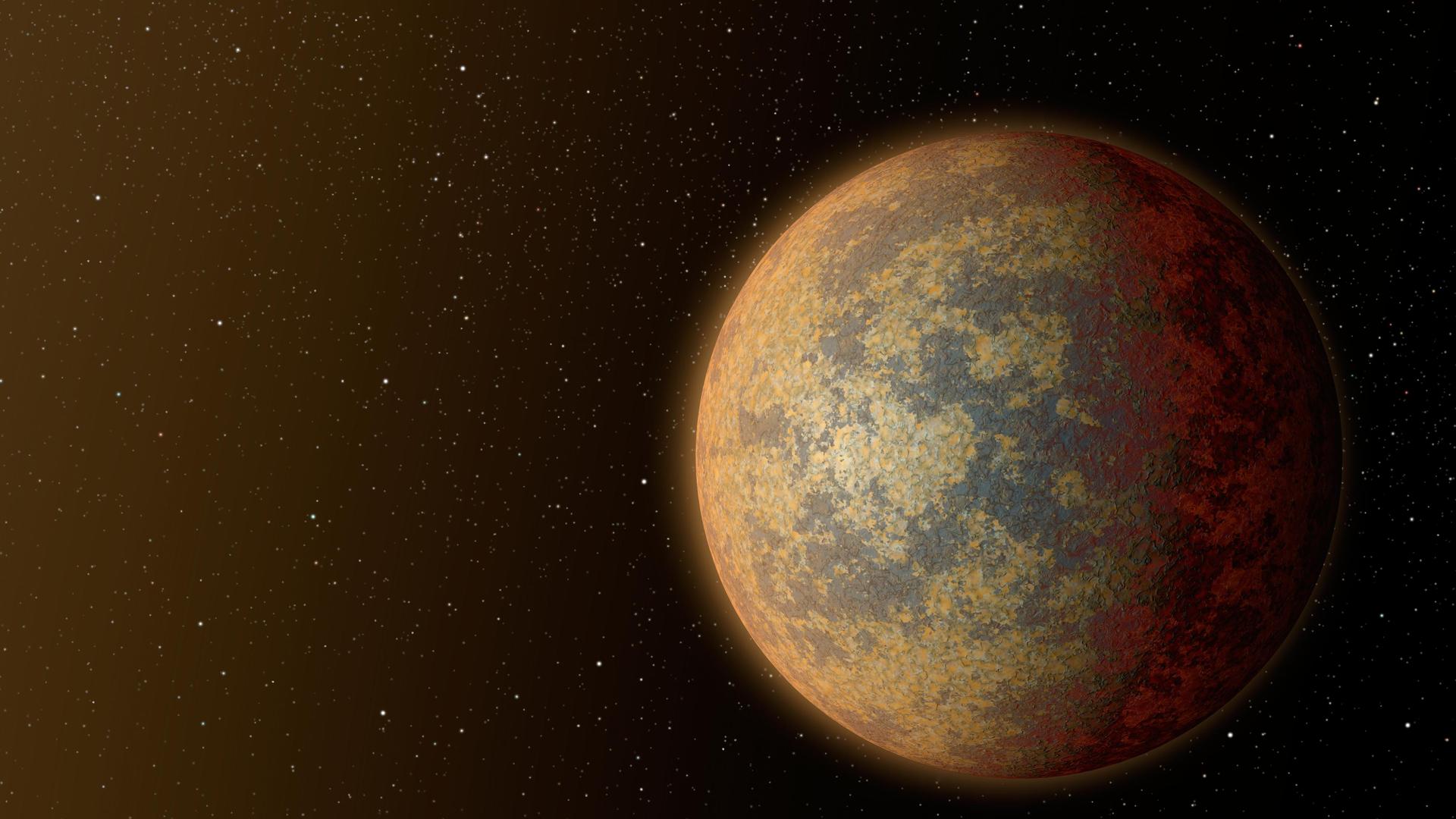 <p>An artist's conception of a rocky exoplanet</p>