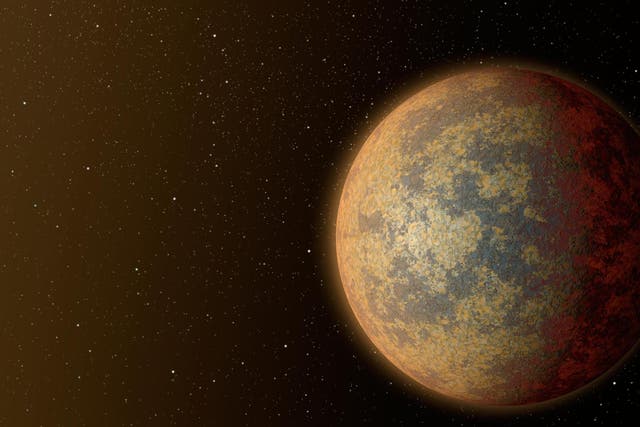<p>An artist's conception of a rocky exoplanet</p>