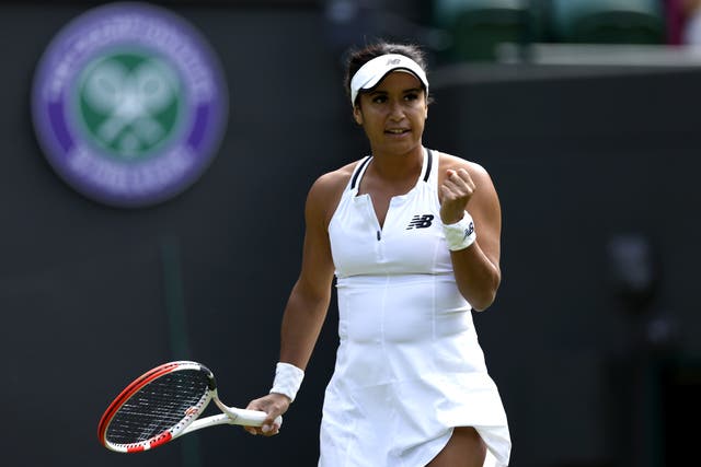 Heather Watson was reduced to tears after her first-round win at Wimbledon (Steven Paston/PA)