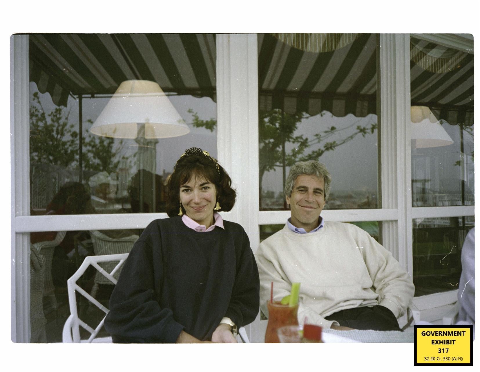 Ghislaine Maxwell with Jeffrey Epstein in a photo taken at the British royal family’s estate at Balmoral in the 1990s