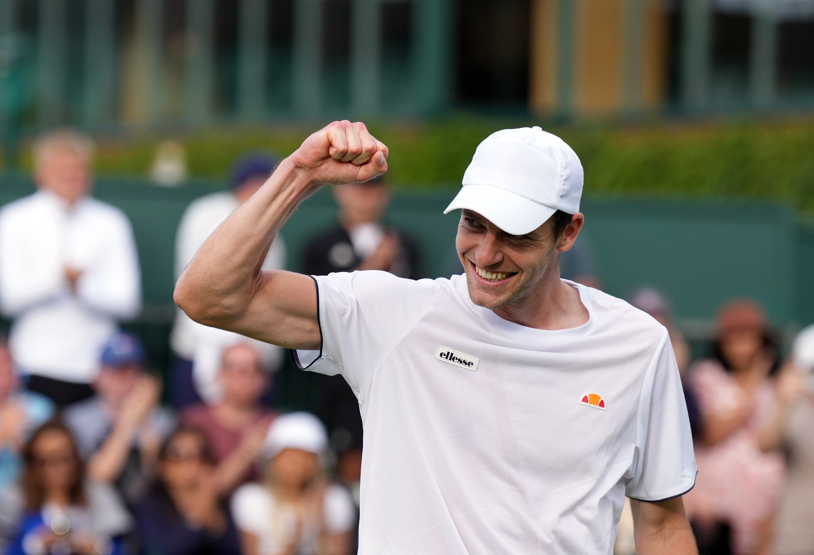 Alastair Gray celebrates his debut victory (Zac Goodwin/PA)