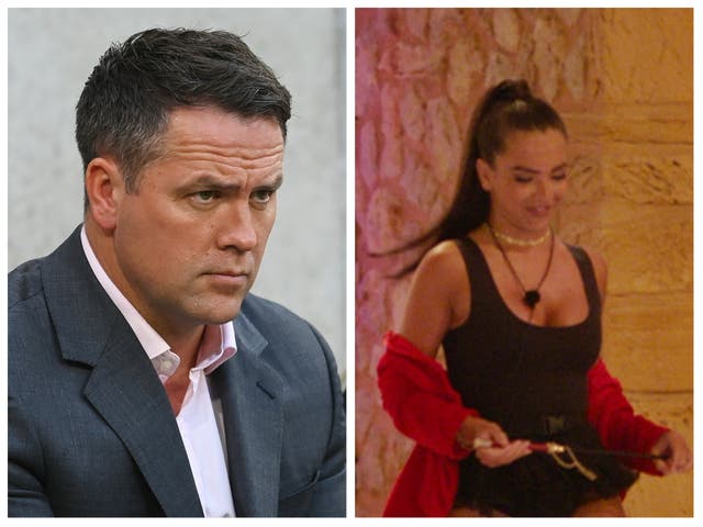 <p>Michael Owen and Gemma Owen on Love Island</p>