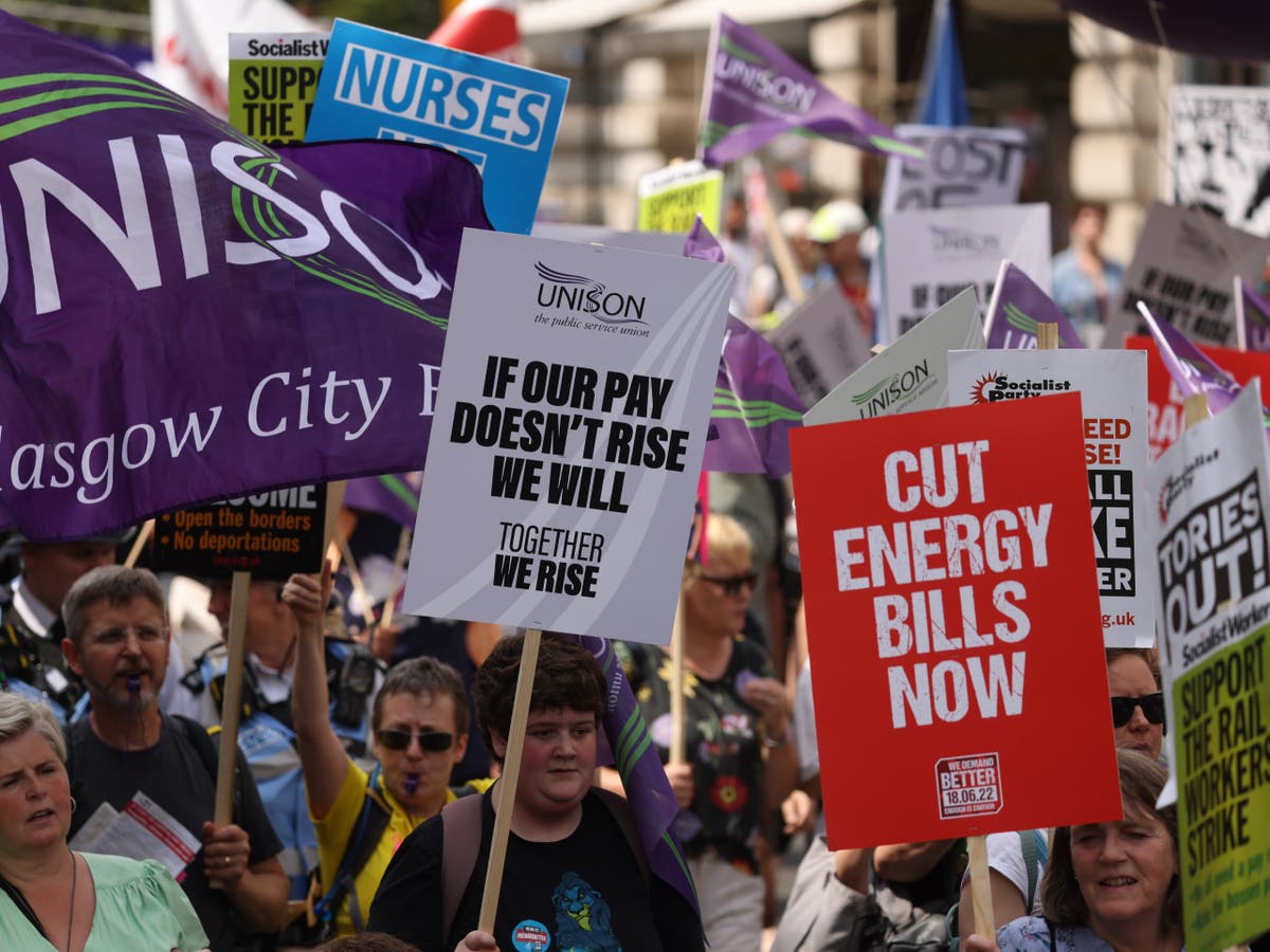 Unions to call for ‘coordinated strike action’ over pay and cost of living crisis