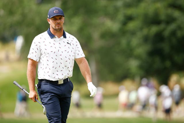 <p>Bryson DeChambeau in action at the The Country Club in the US Open</p>