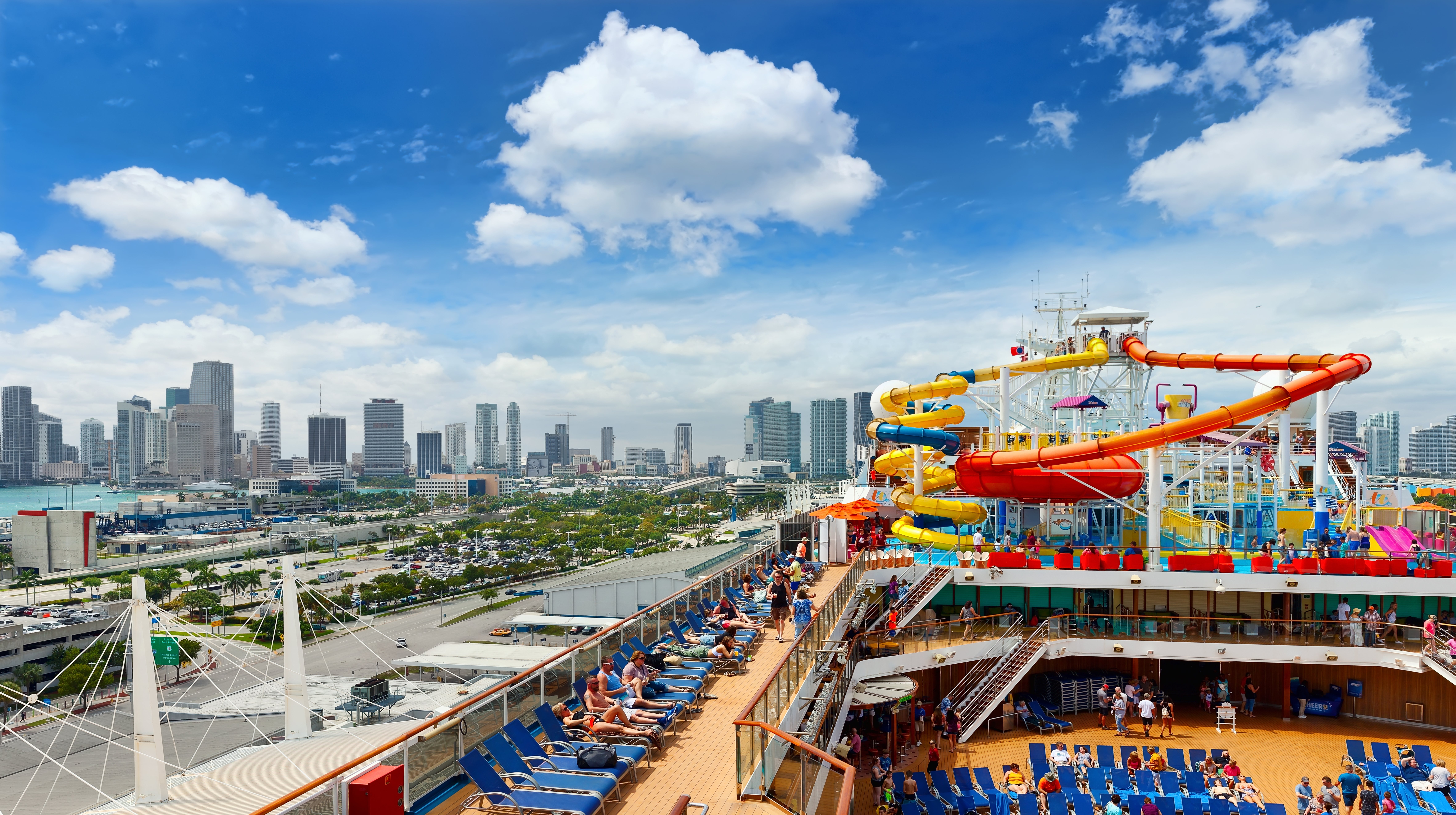 View from the Carnival Magic, departing Miami in 2019