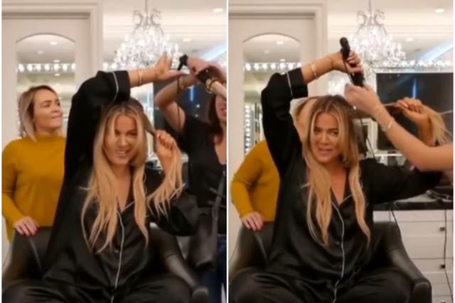 <p>Khloe Kardashian says she still can’t curl her hair</p>