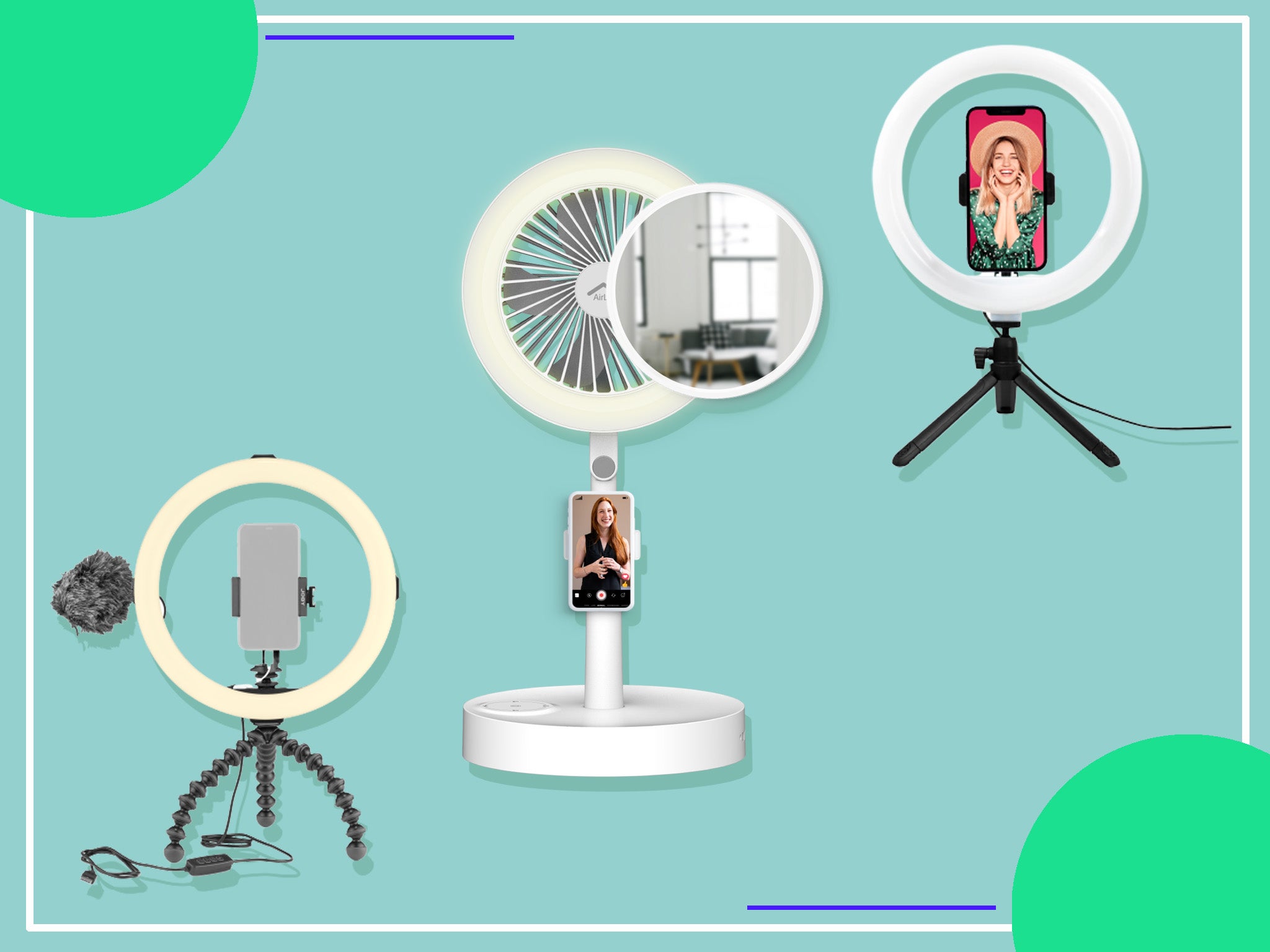 360° Rotation Selfie Ring Light for Phone Remote Working 3 Light Modes Makeup YouTube PEKHUKY Video Conference Light for Laptop Zoom Meeting Portable ringlight for Video conferencing 