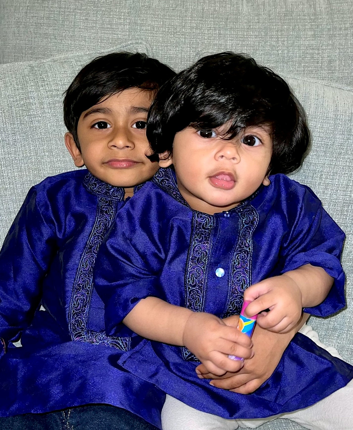 Naayil Aktar, right, with his older brother Ayaan